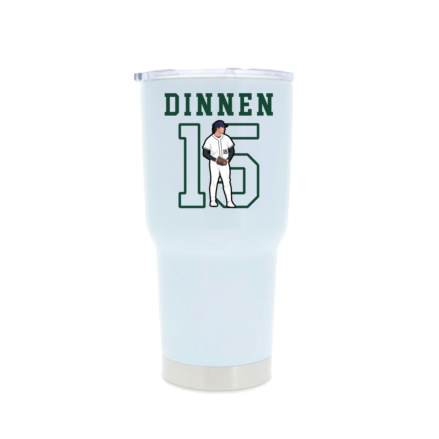 30oz Stainless Steel Tumbler — Shirsey in White