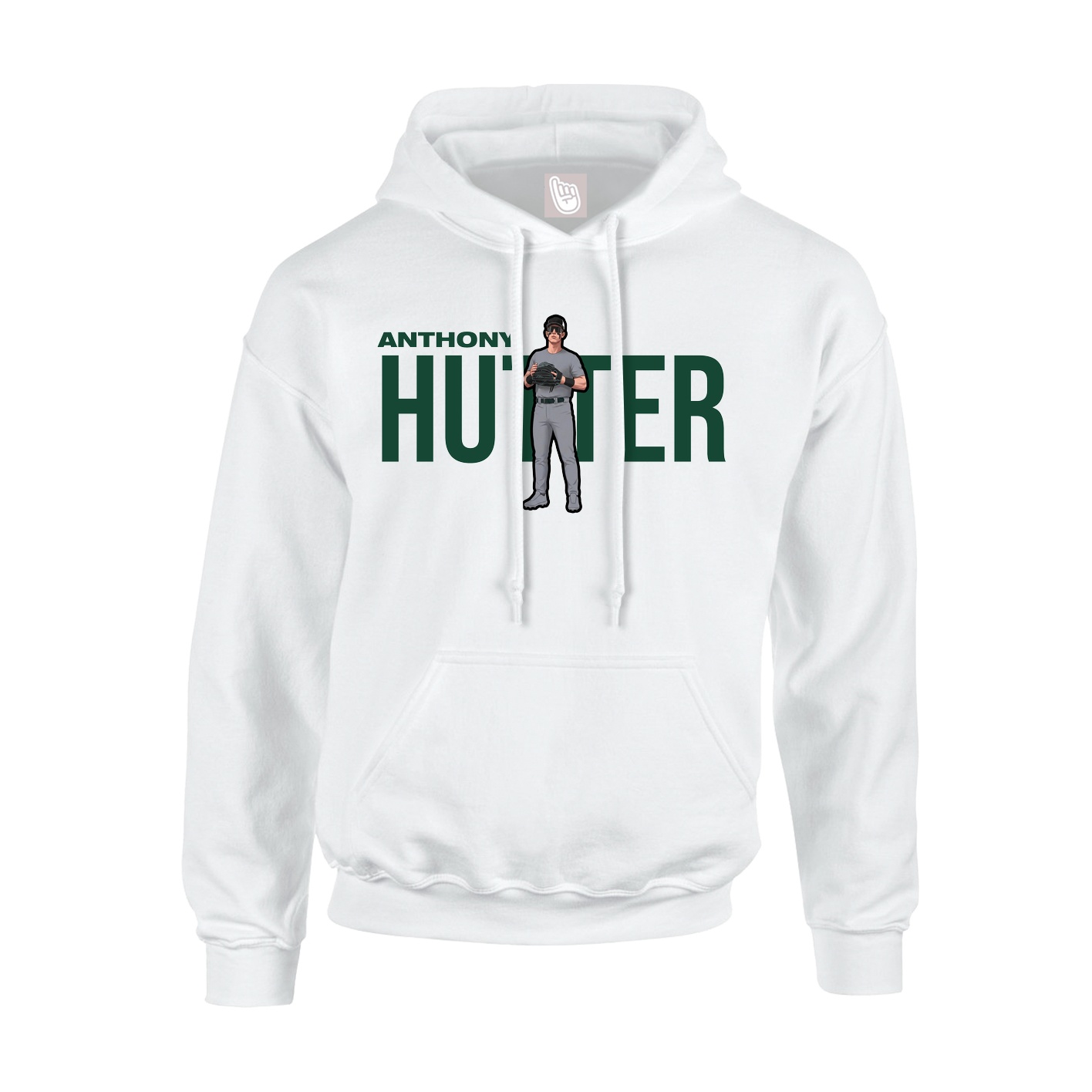 Youth Hoodie — Player Name in White