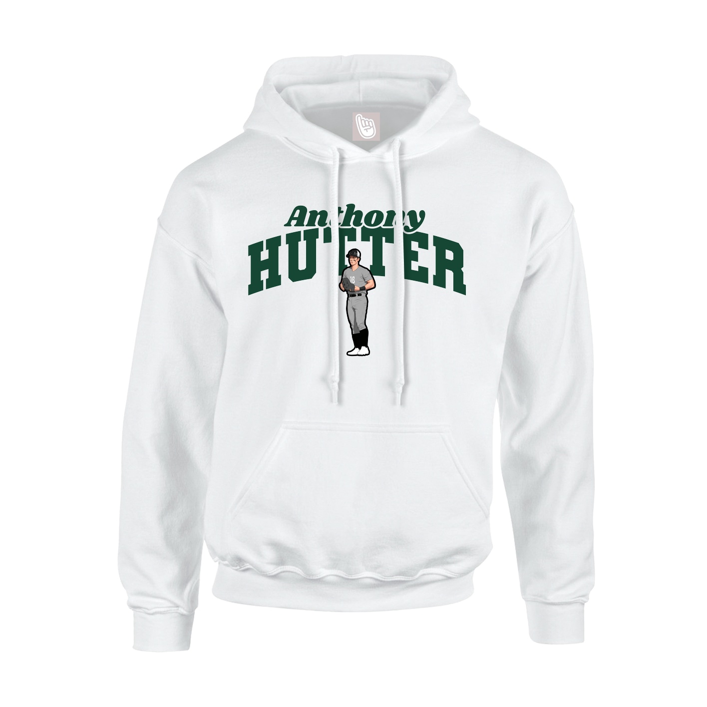 Hoodie — Signature Arch in White
