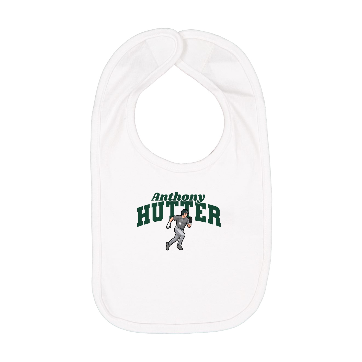 Infant Bib — Signature Arch in White