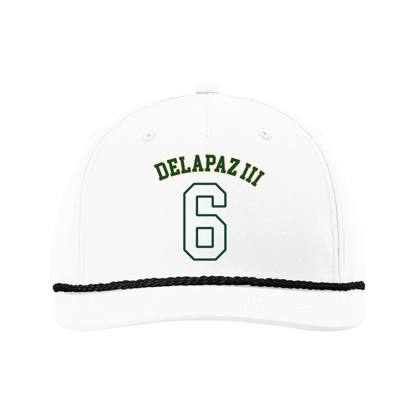 Five-Panel Classic Rope Cap — Shirsey Arch in White