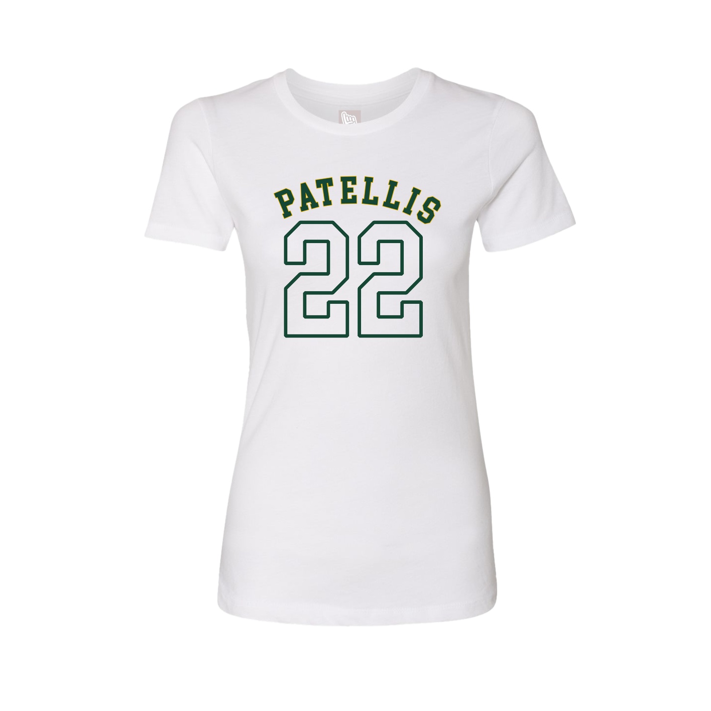 Fitted Women's Tee — Shirsey Arch in White