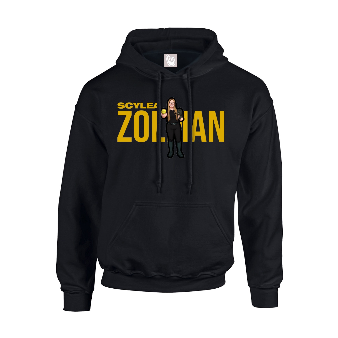 Hoodie — Player Name in Black