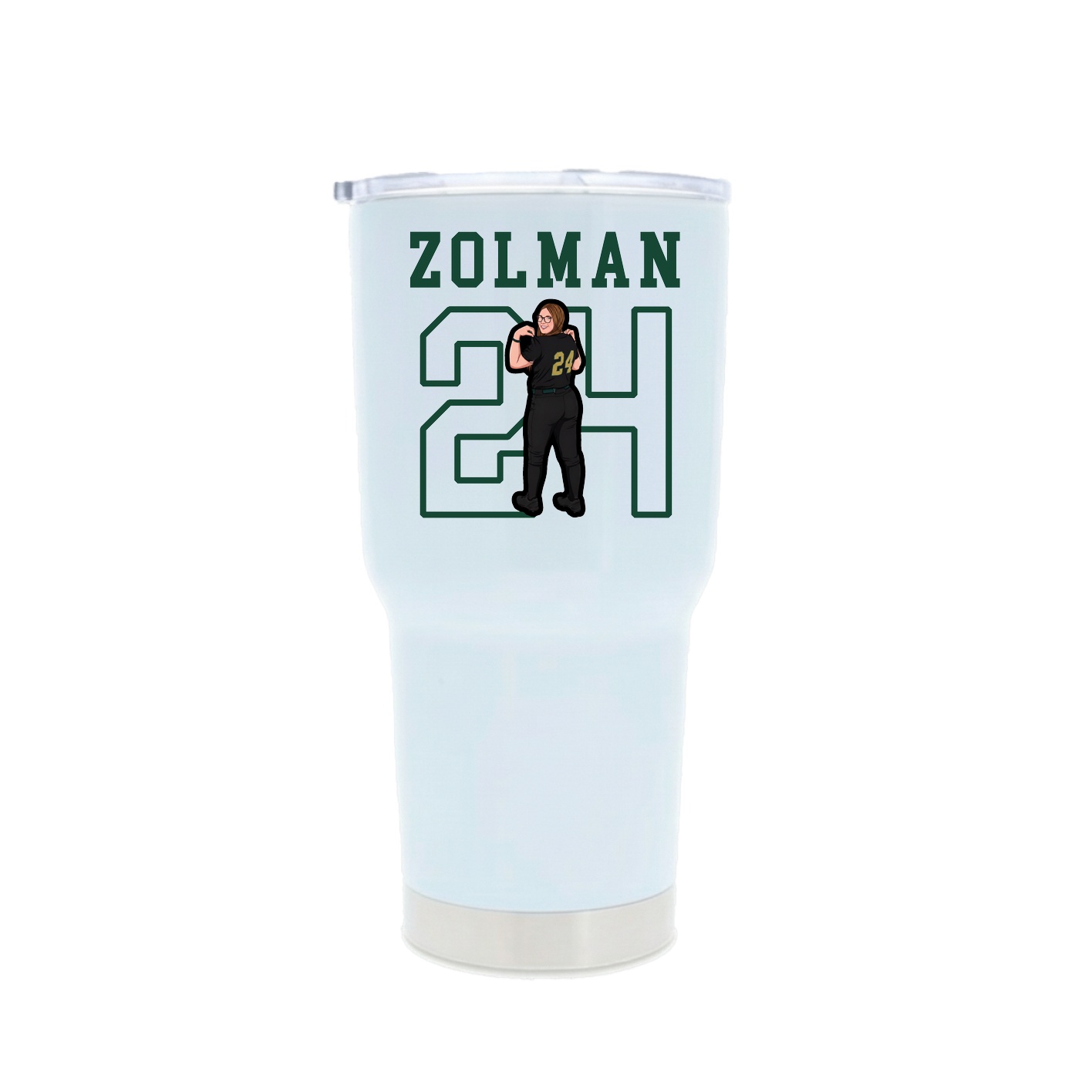 30oz Stainless Steel Tumbler — Shirsey in White