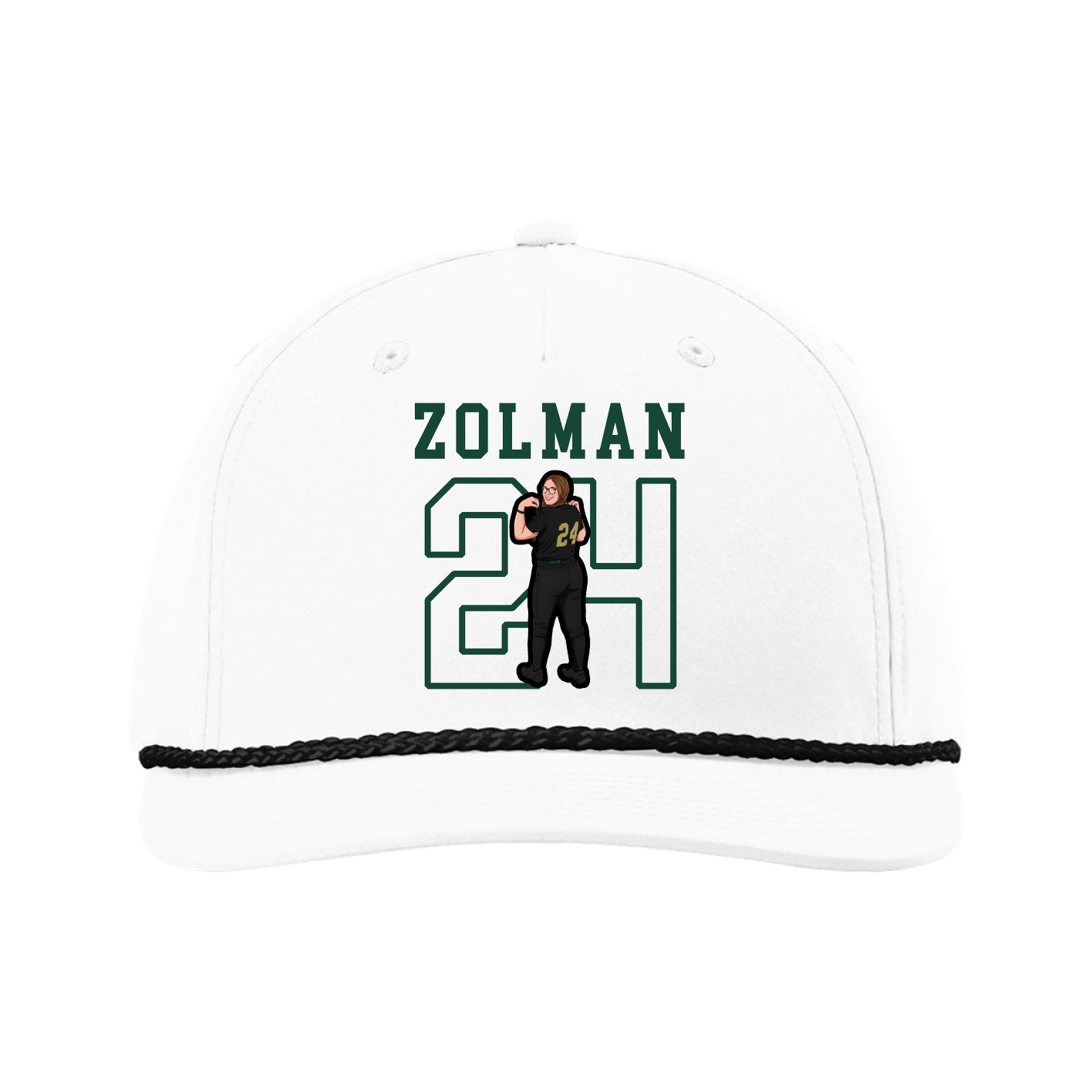 Five-Panel Classic Rope Cap — Shirsey in White