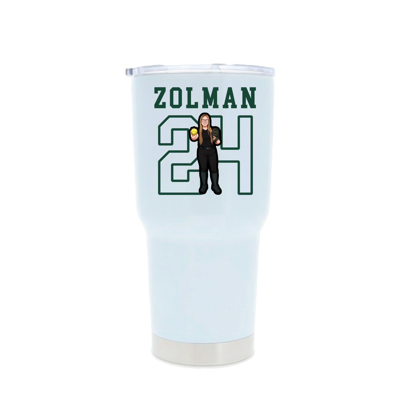 30oz Stainless Steel Tumbler — Shirsey in White
