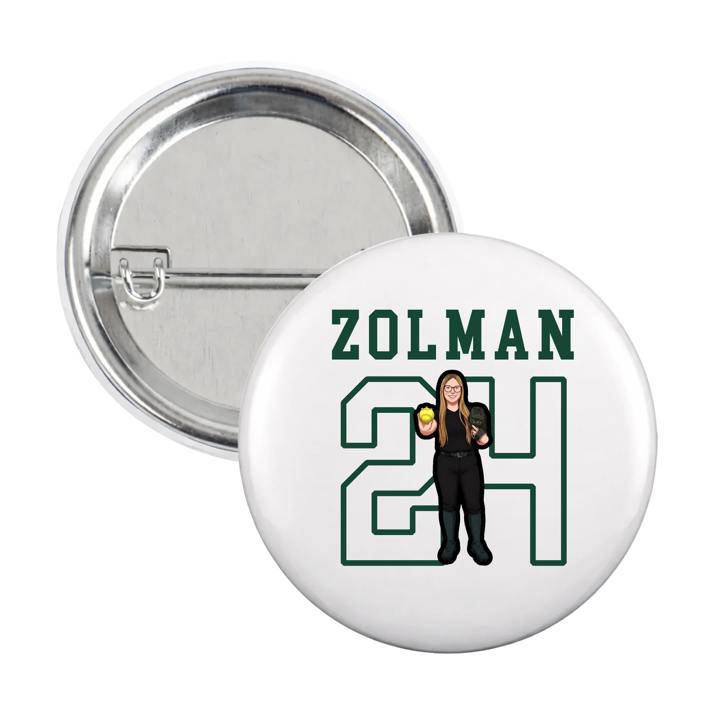 Game Day Button — Shirsey in White