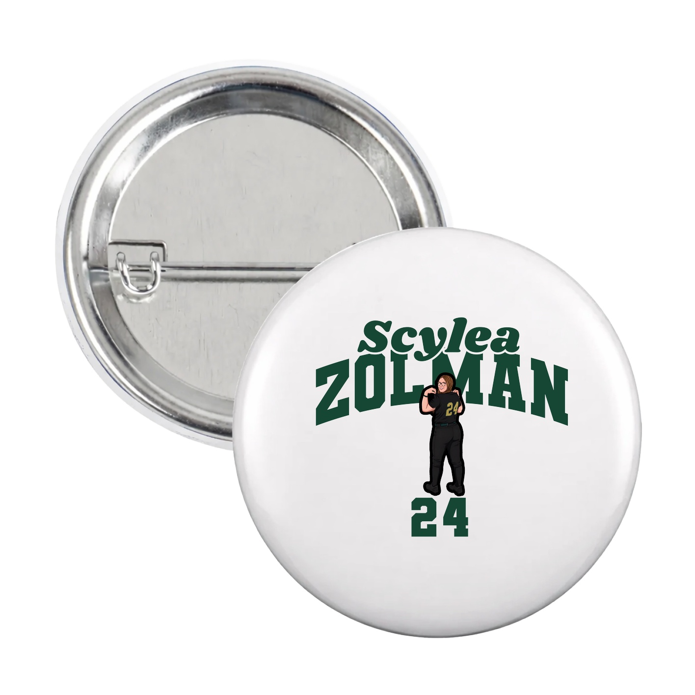 Game Day Button — Signature Arch in White