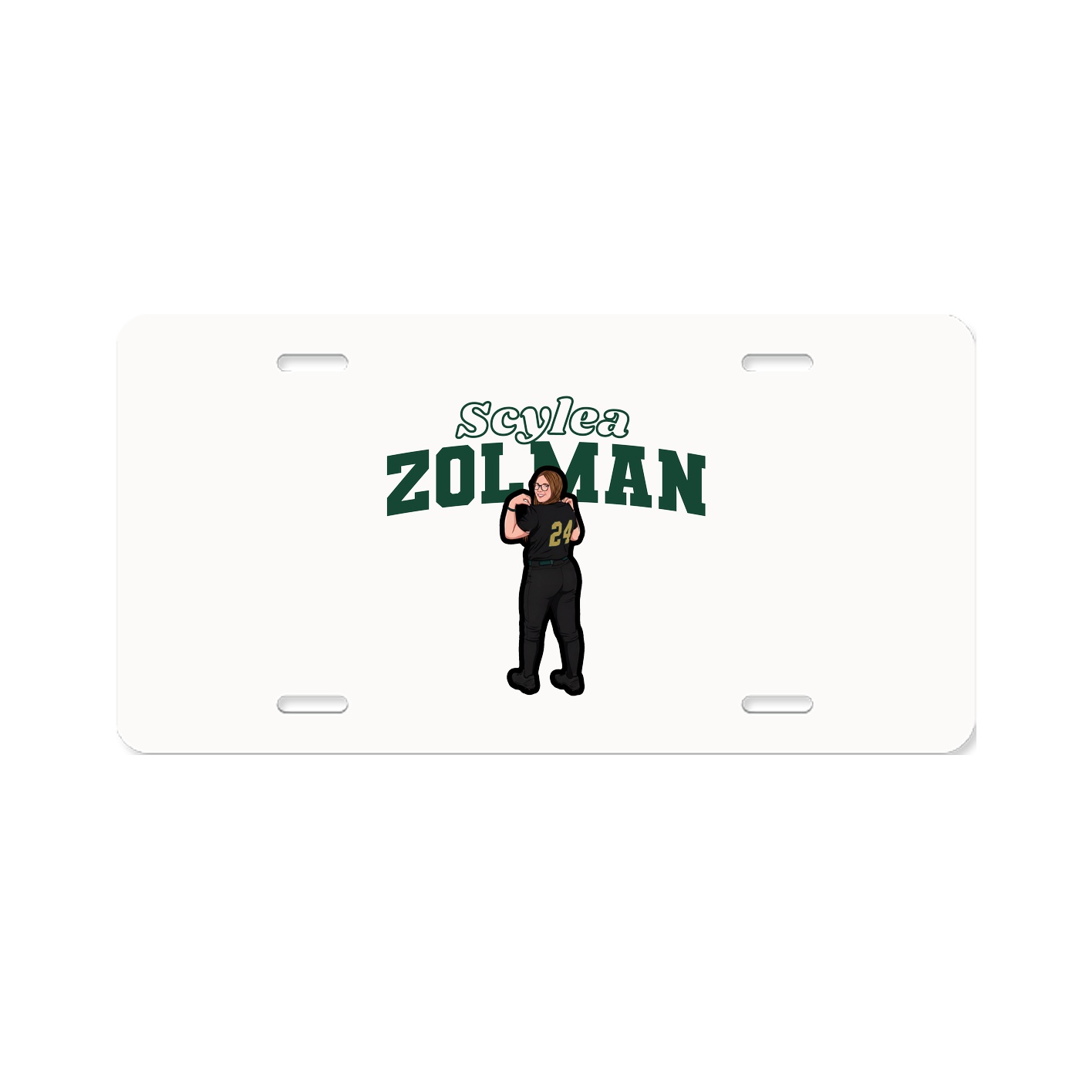 License Plate — Name Arch in Classic