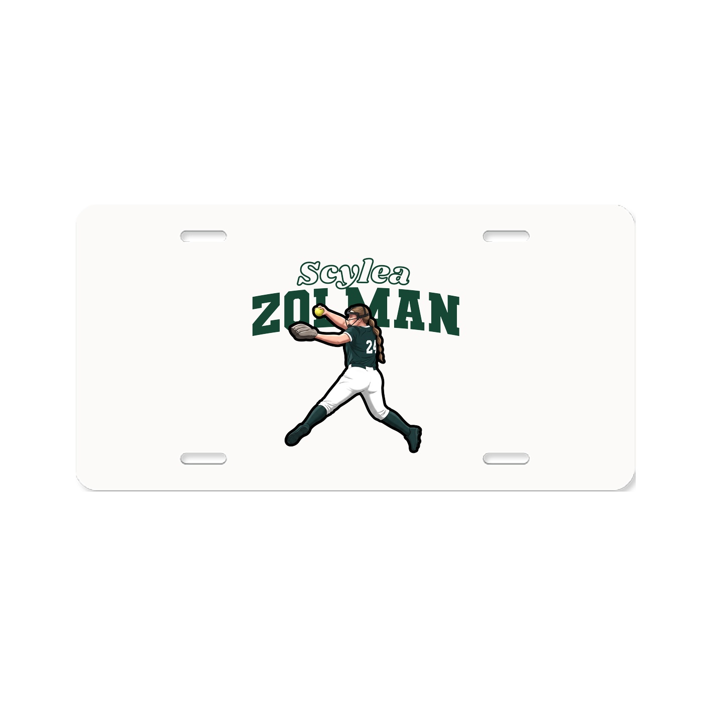 License Plate — Name Arch in Classic