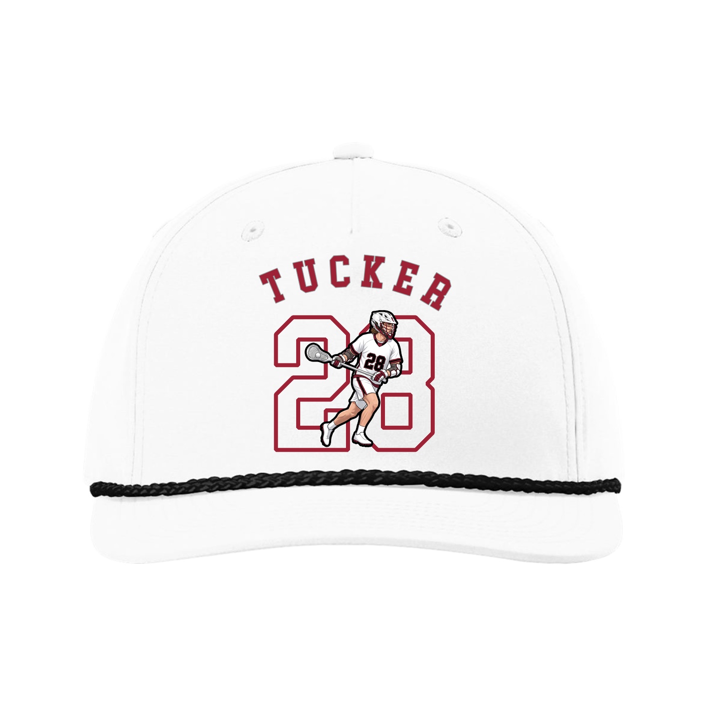 Five-Panel Classic Rope Cap — Shirsey Arch in White