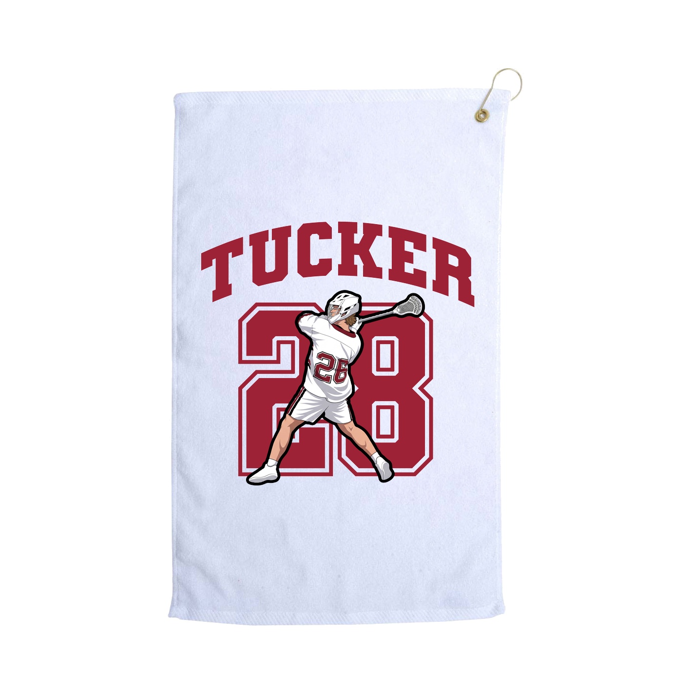 Golf Towel — Number in White