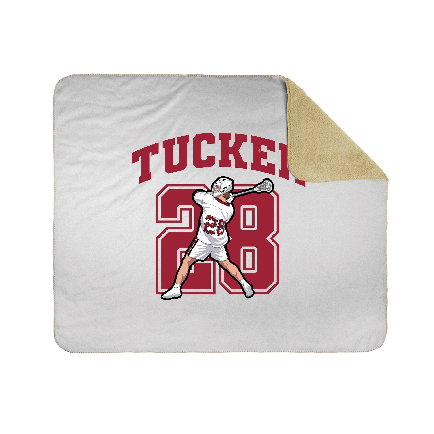 Throw Blanket — Number in White