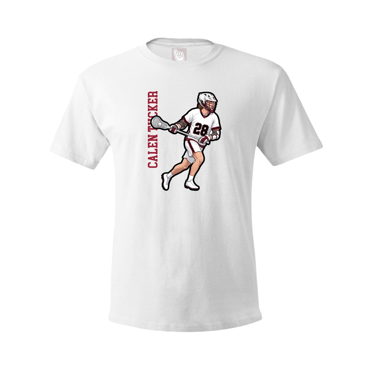Tee — Name Vertical in White