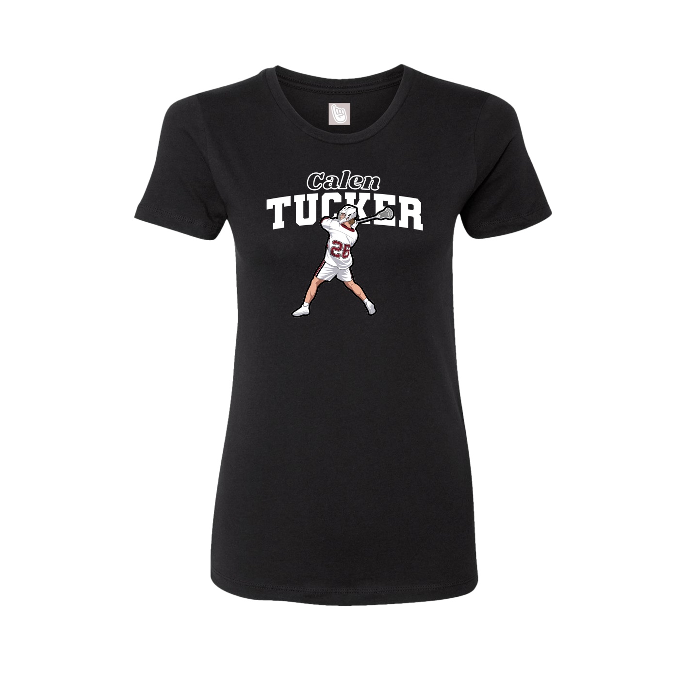 Fitted Women's Tee — Name Arch in Black