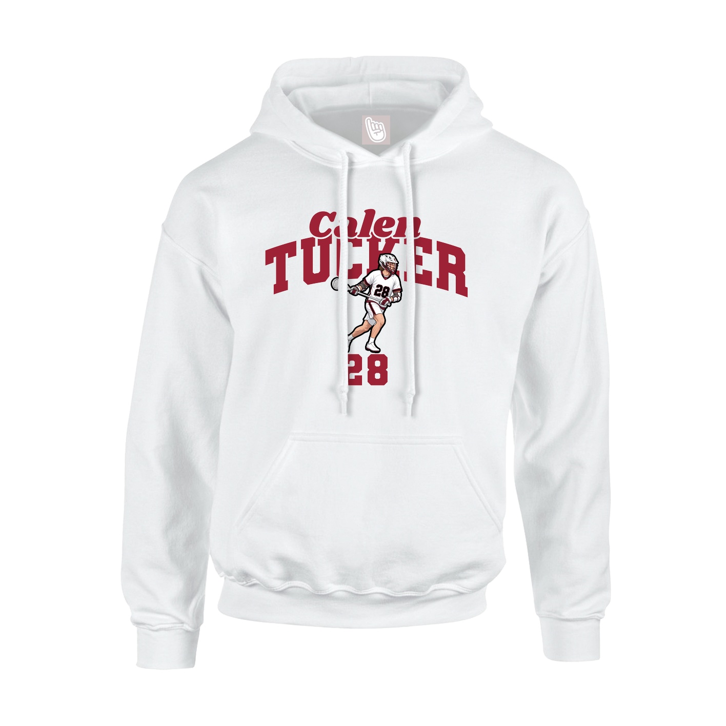 Youth Hoodie — Signature Arch in White
