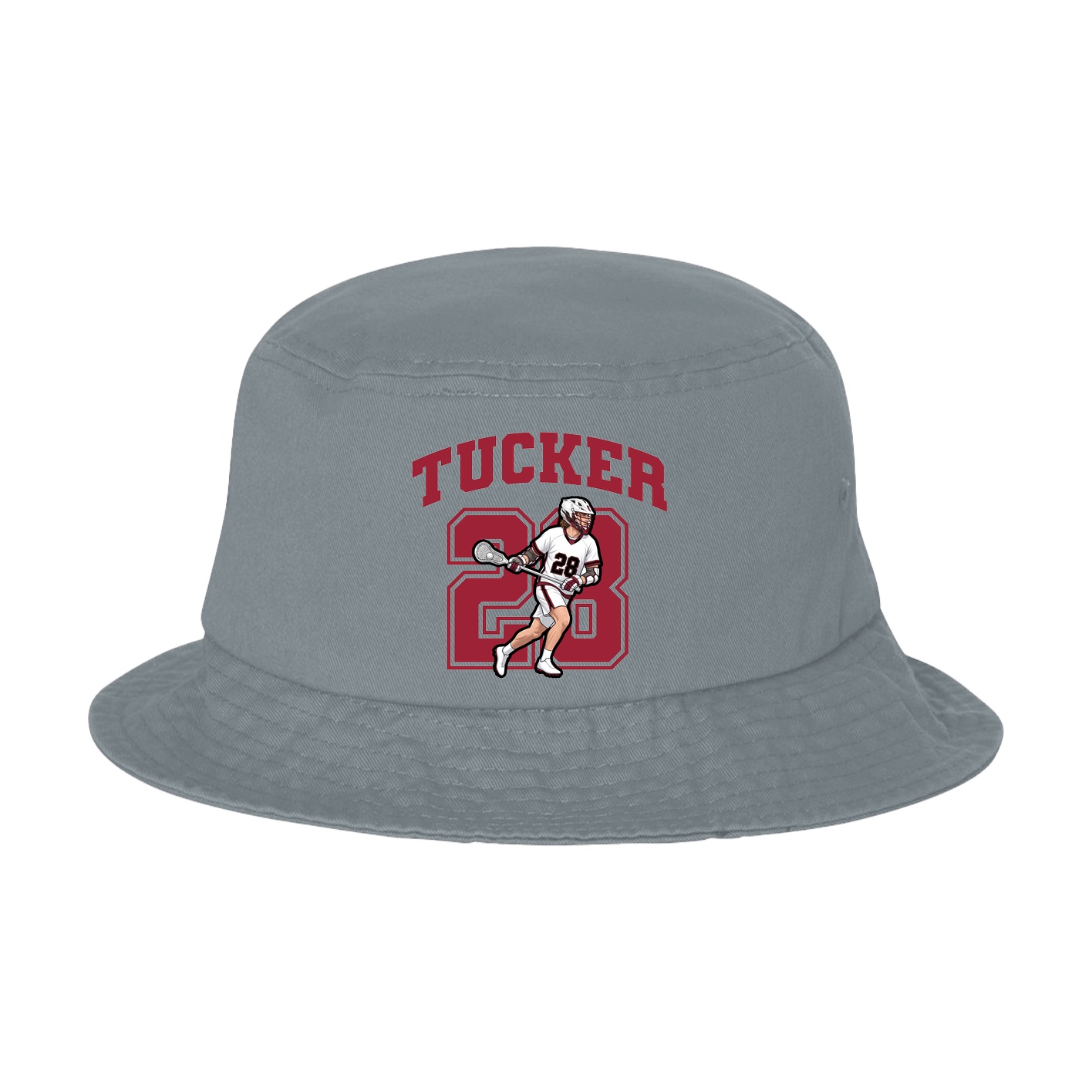 Bucket Cap — Number in Grey