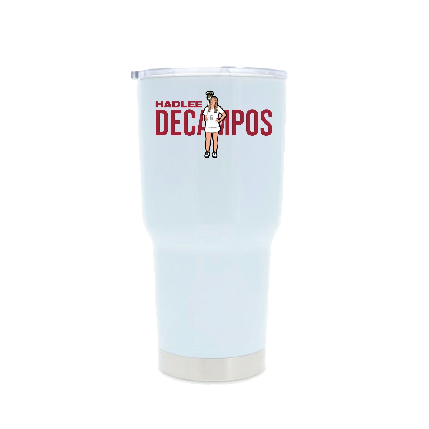 30oz Stainless Steel Tumbler — Player Name in White