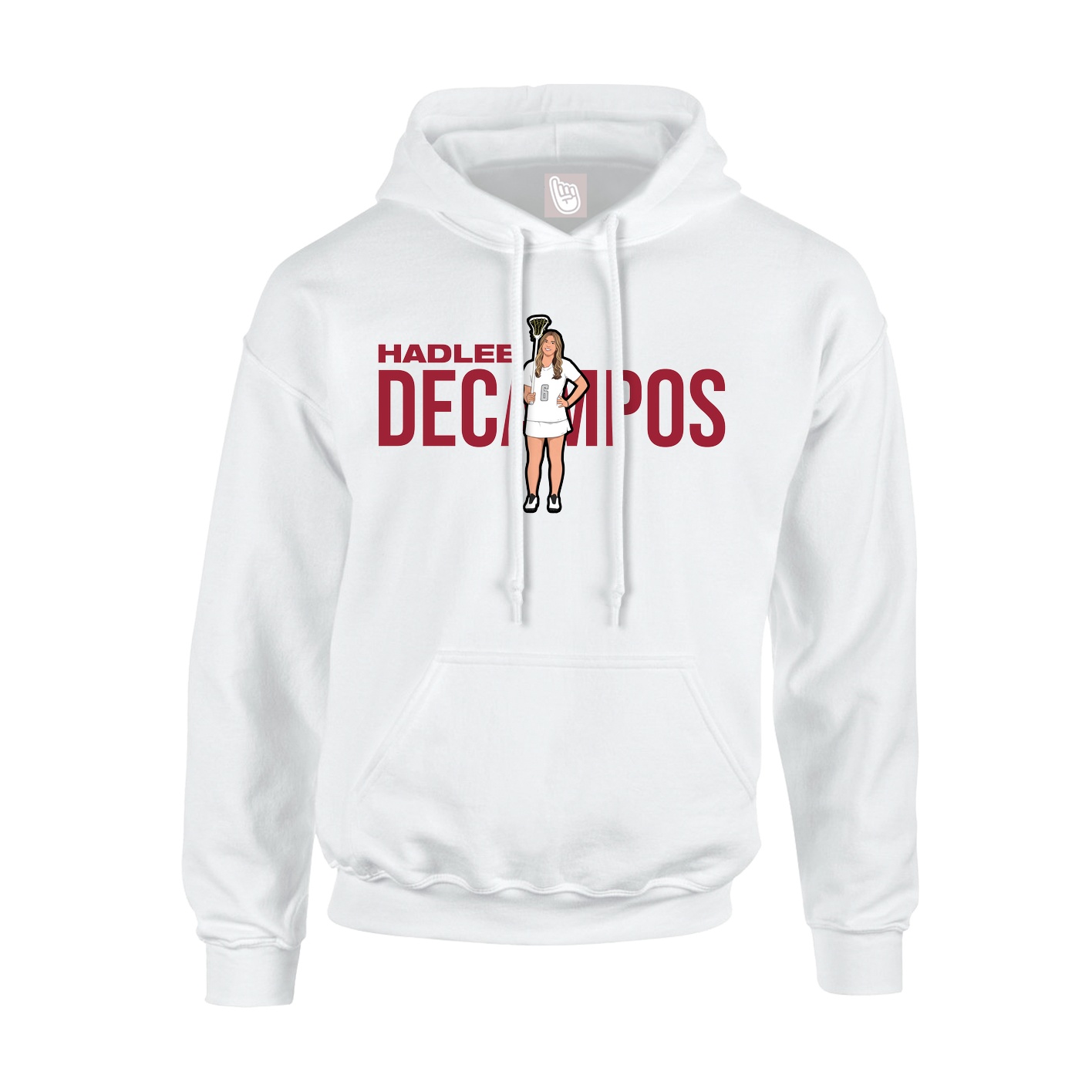 Youth Hoodie — Player Name in White