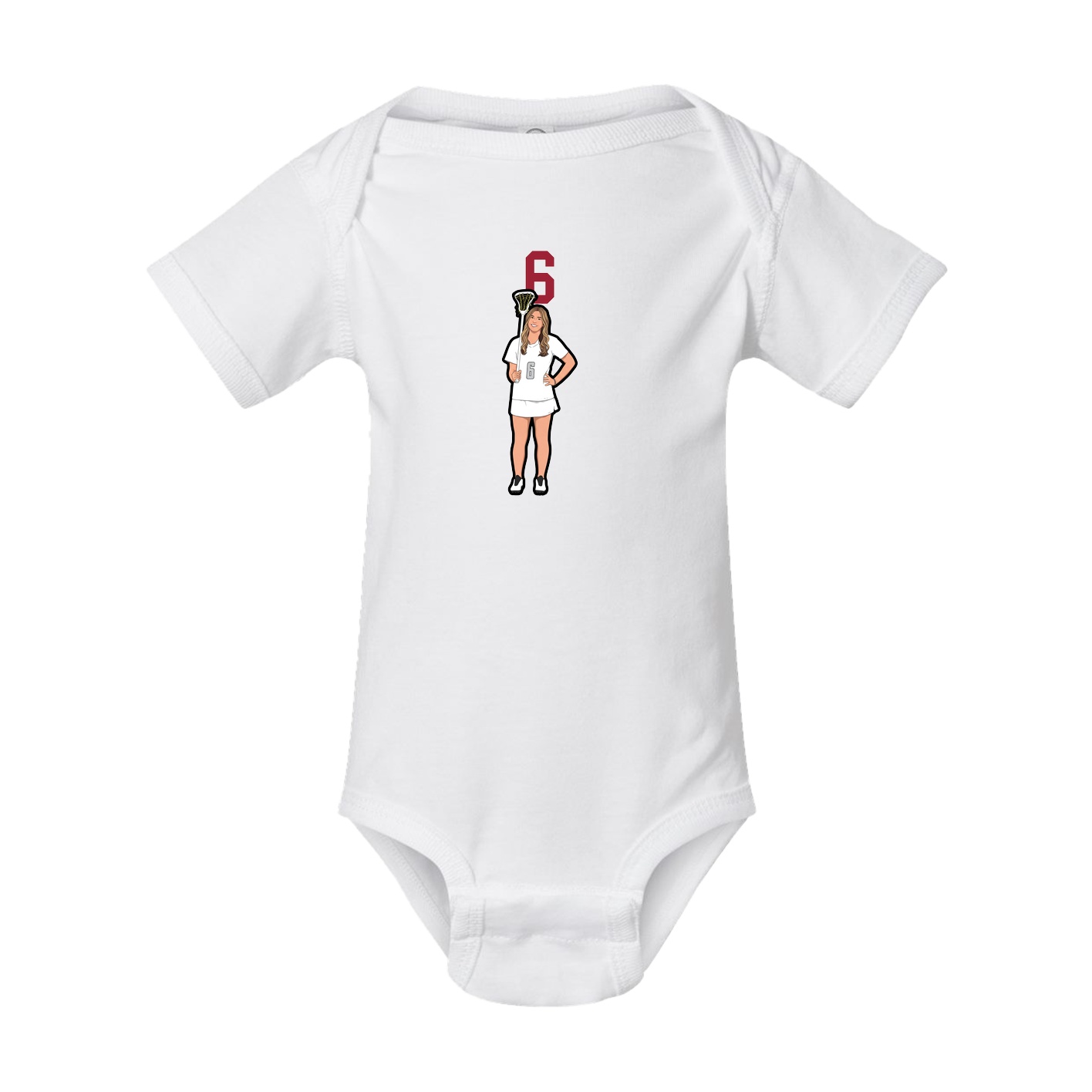 Baby Onesie — Number Top in White