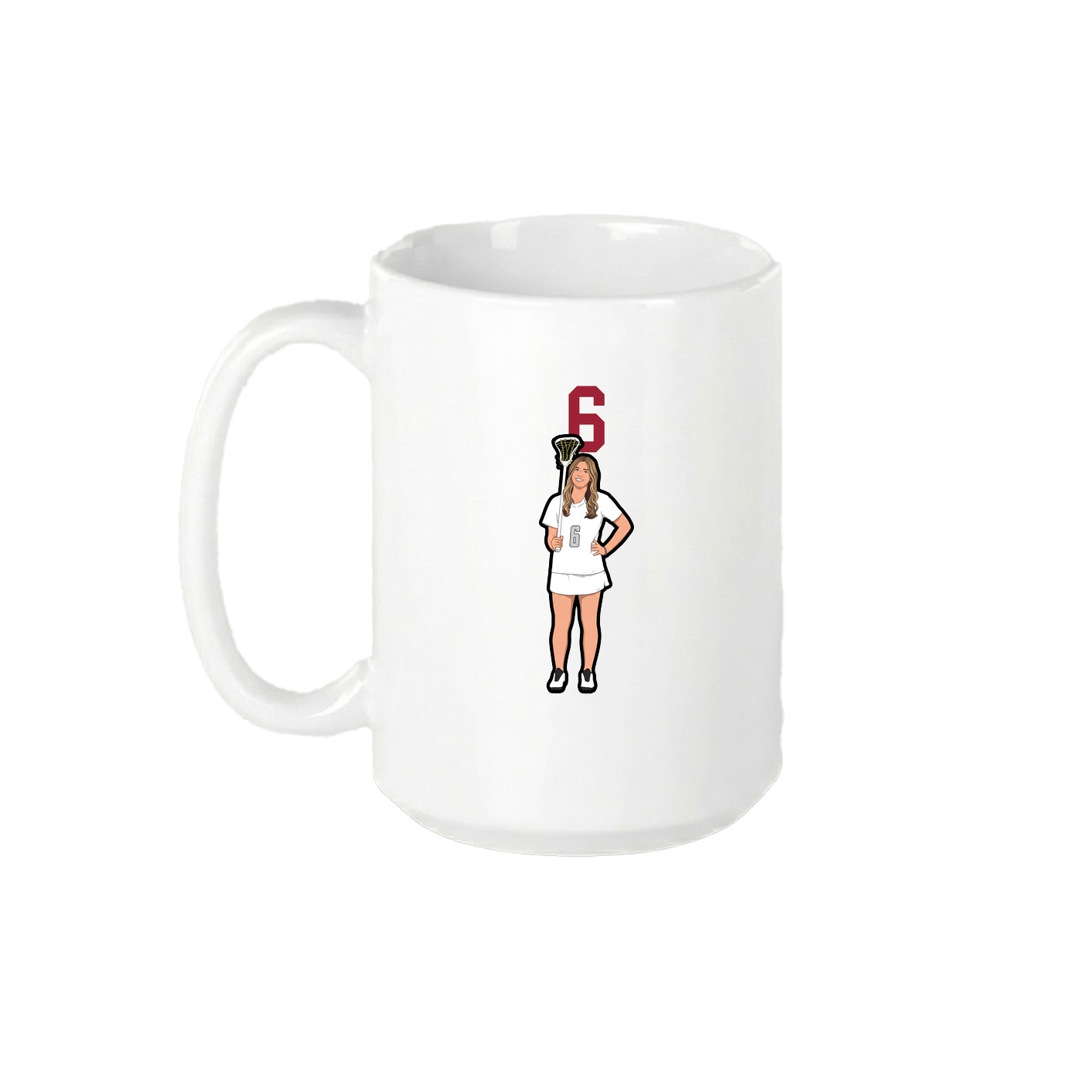 15oz Coffee Mug — Number Top in White