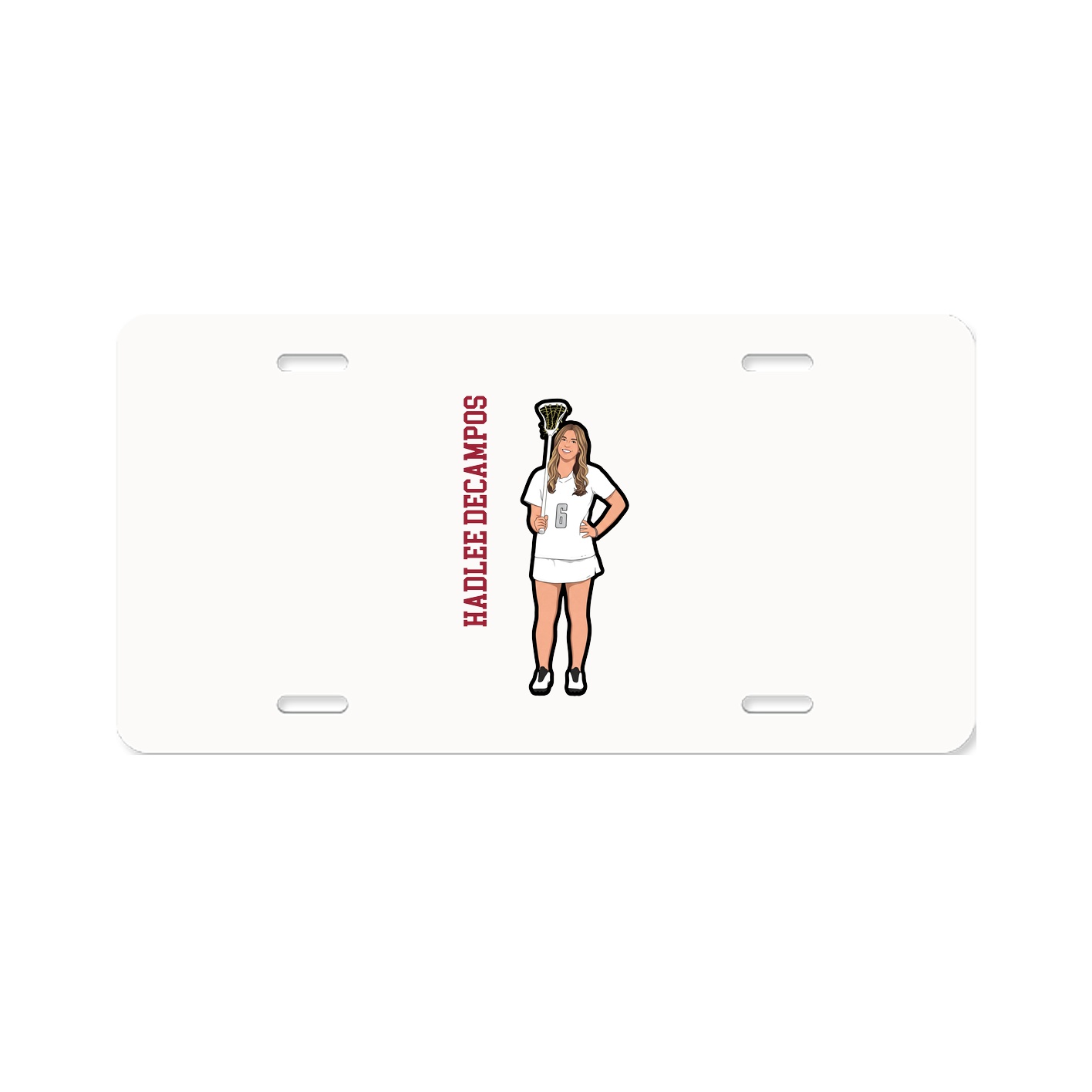 License Plate — Name Vertical in Classic