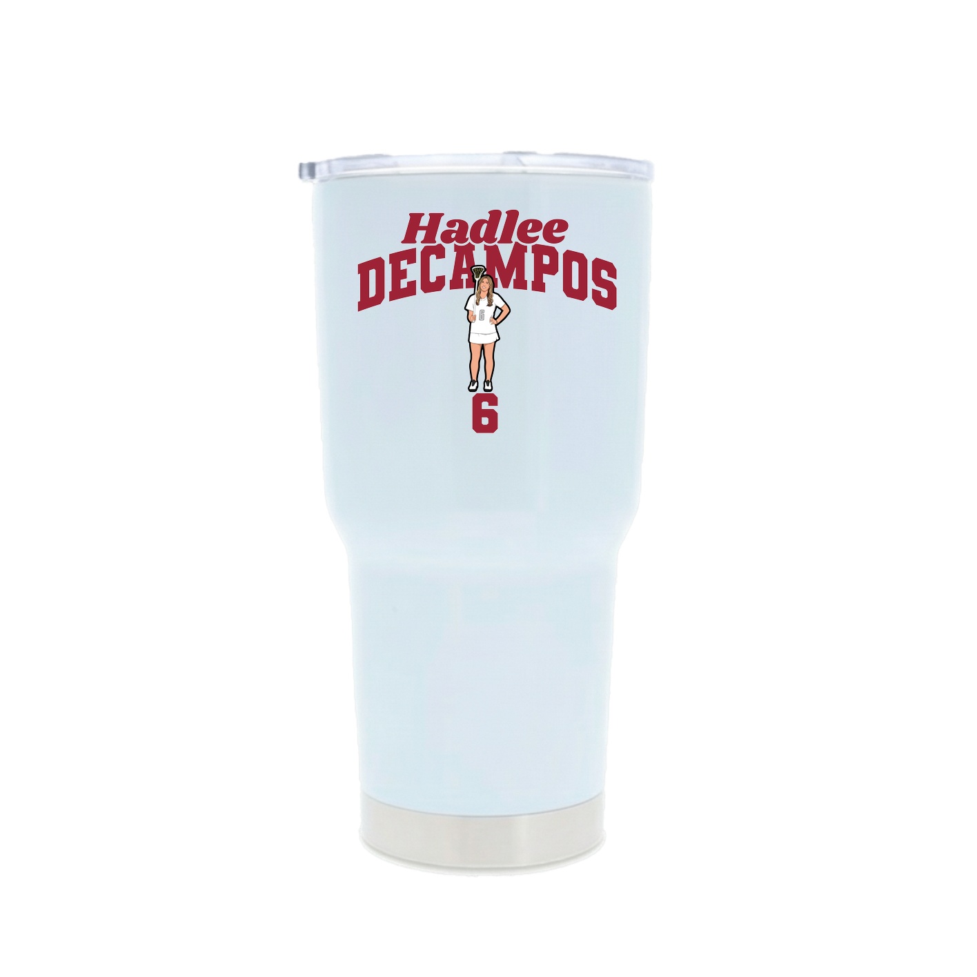 30oz Stainless Steel Tumbler — Signature Arch in White