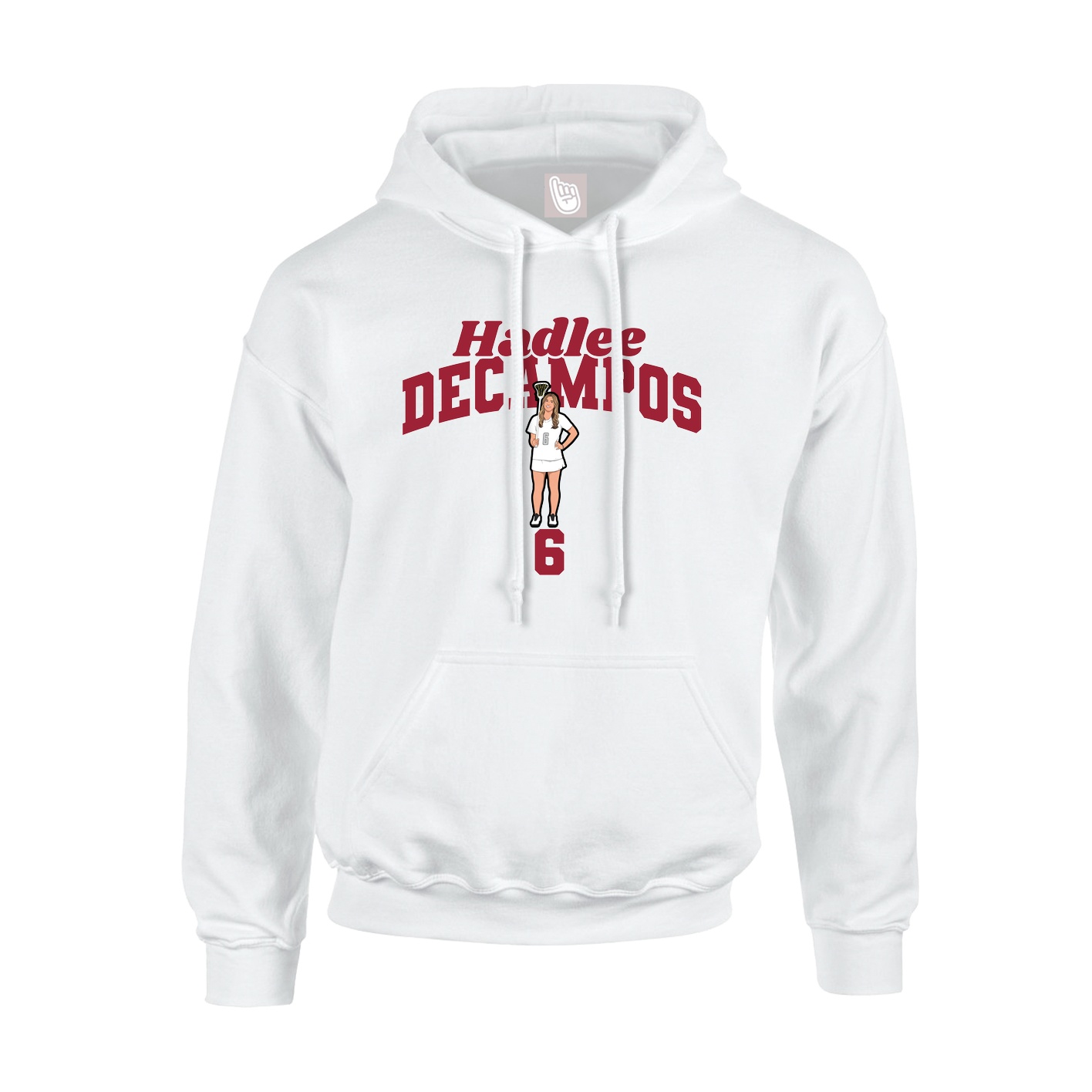 Youth Hoodie — Signature Arch in White