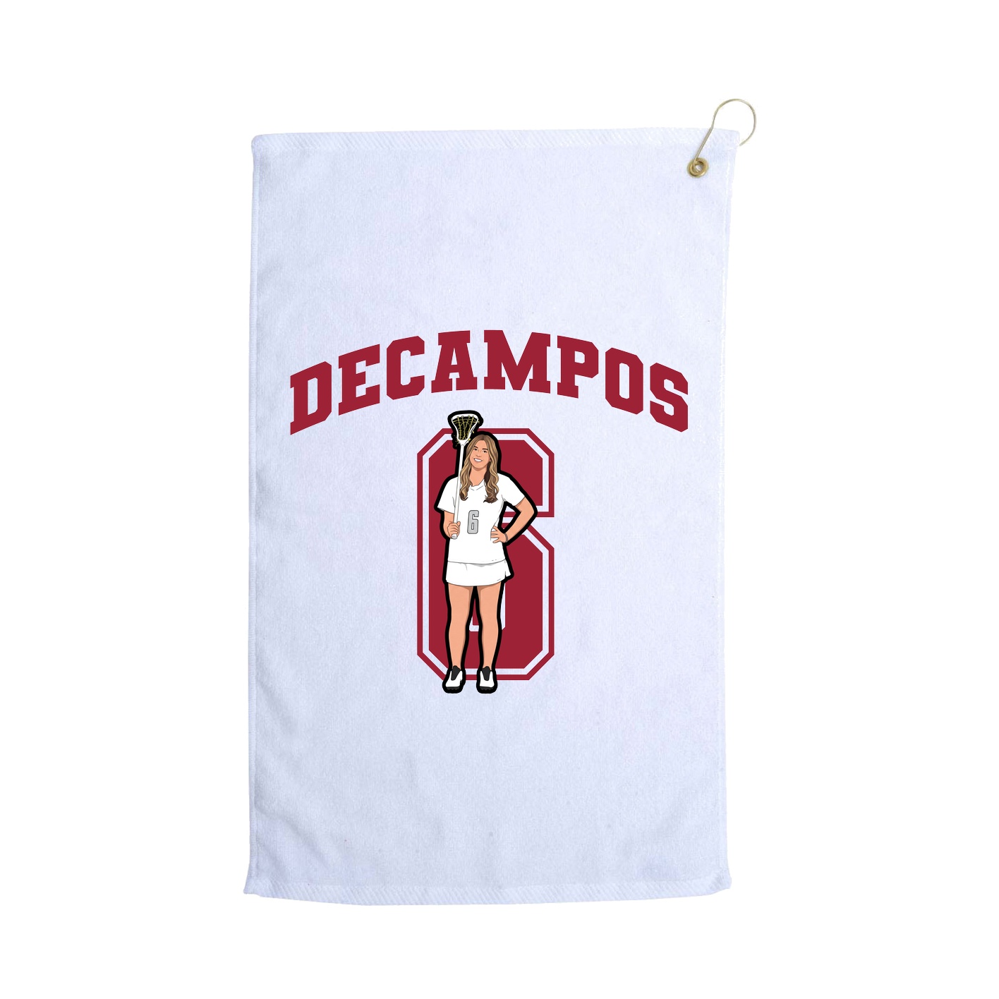 Golf Towel — Number in White
