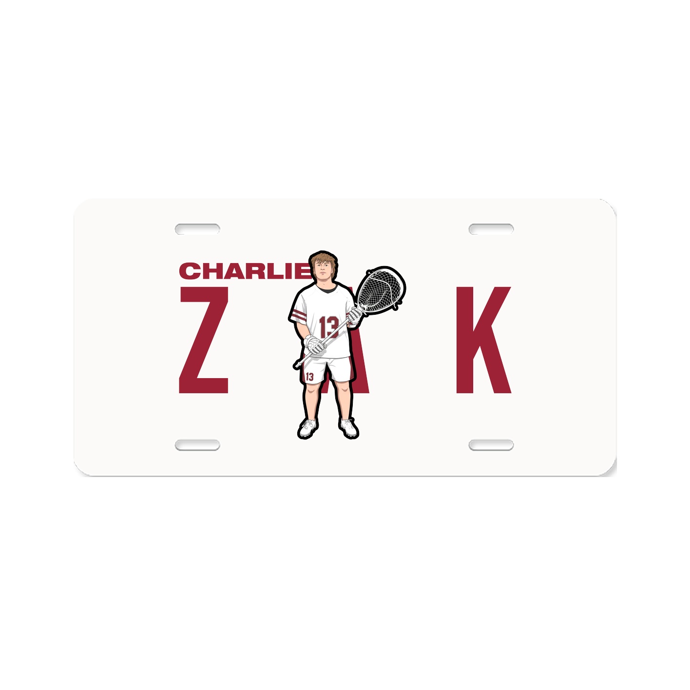License Plate — Player Name in Classic