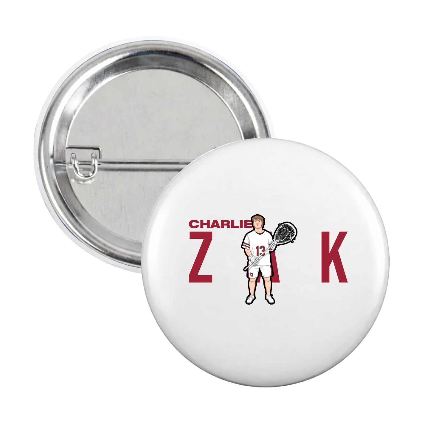 Game Day Button — Player Name in White