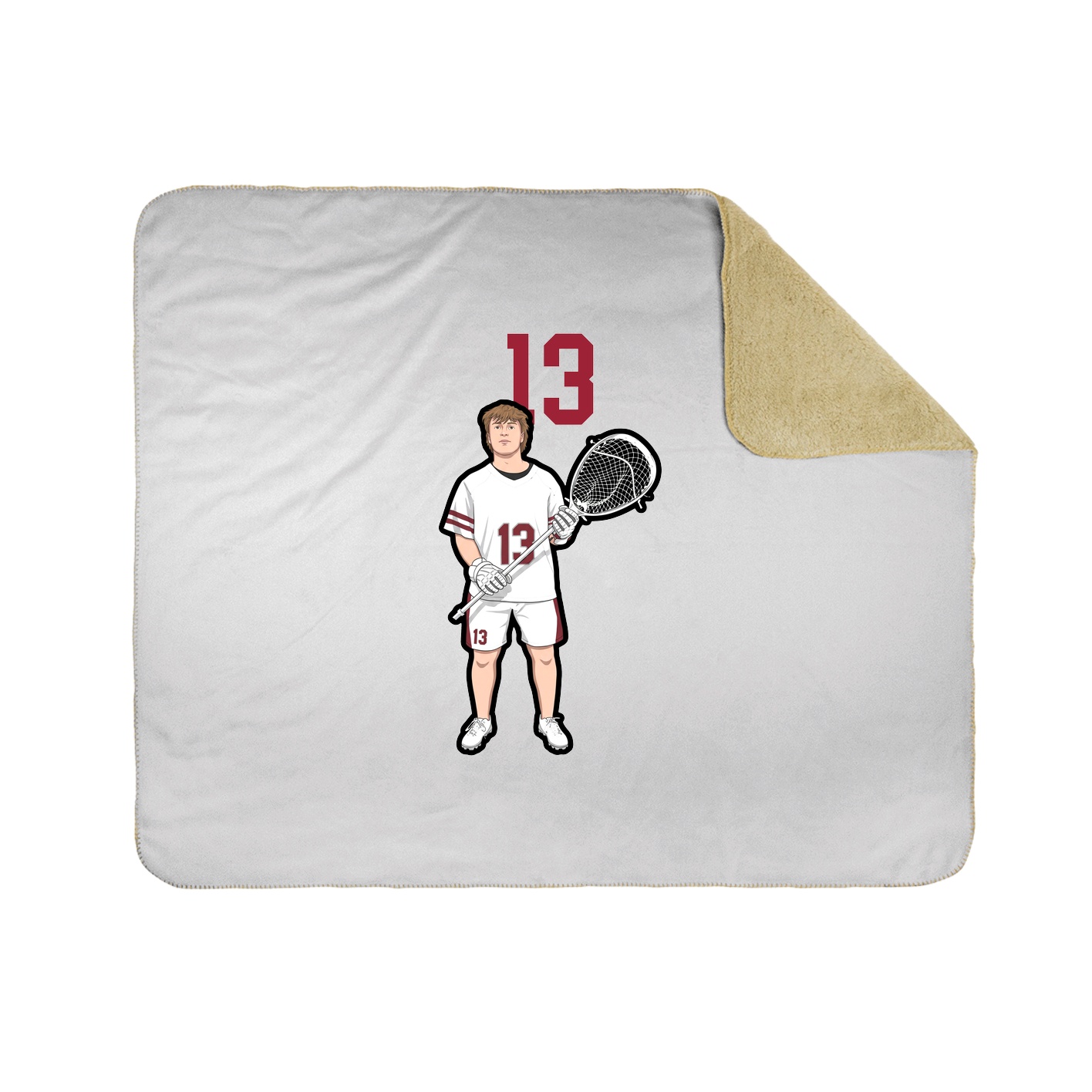 Throw Blanket — Number Top in White