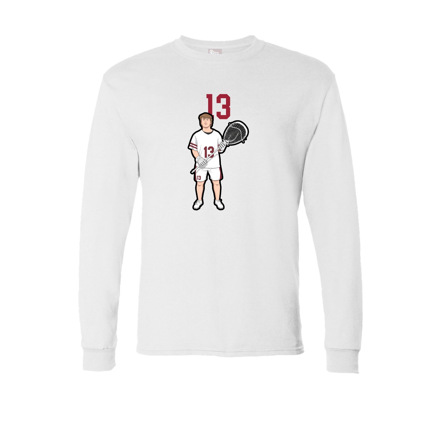 Long Sleeve Tee — Number Top in White
