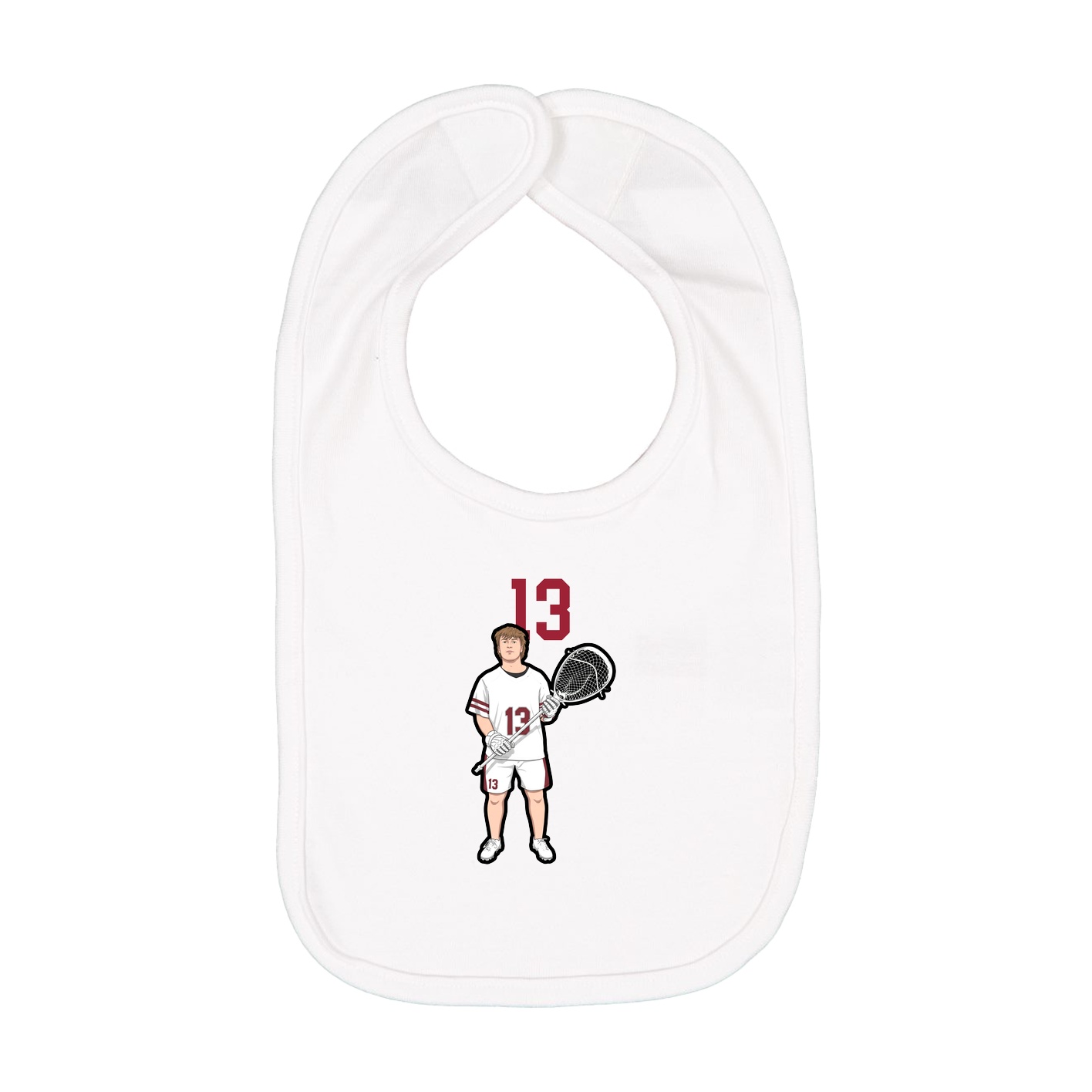 Infant Bib — Number Top in White