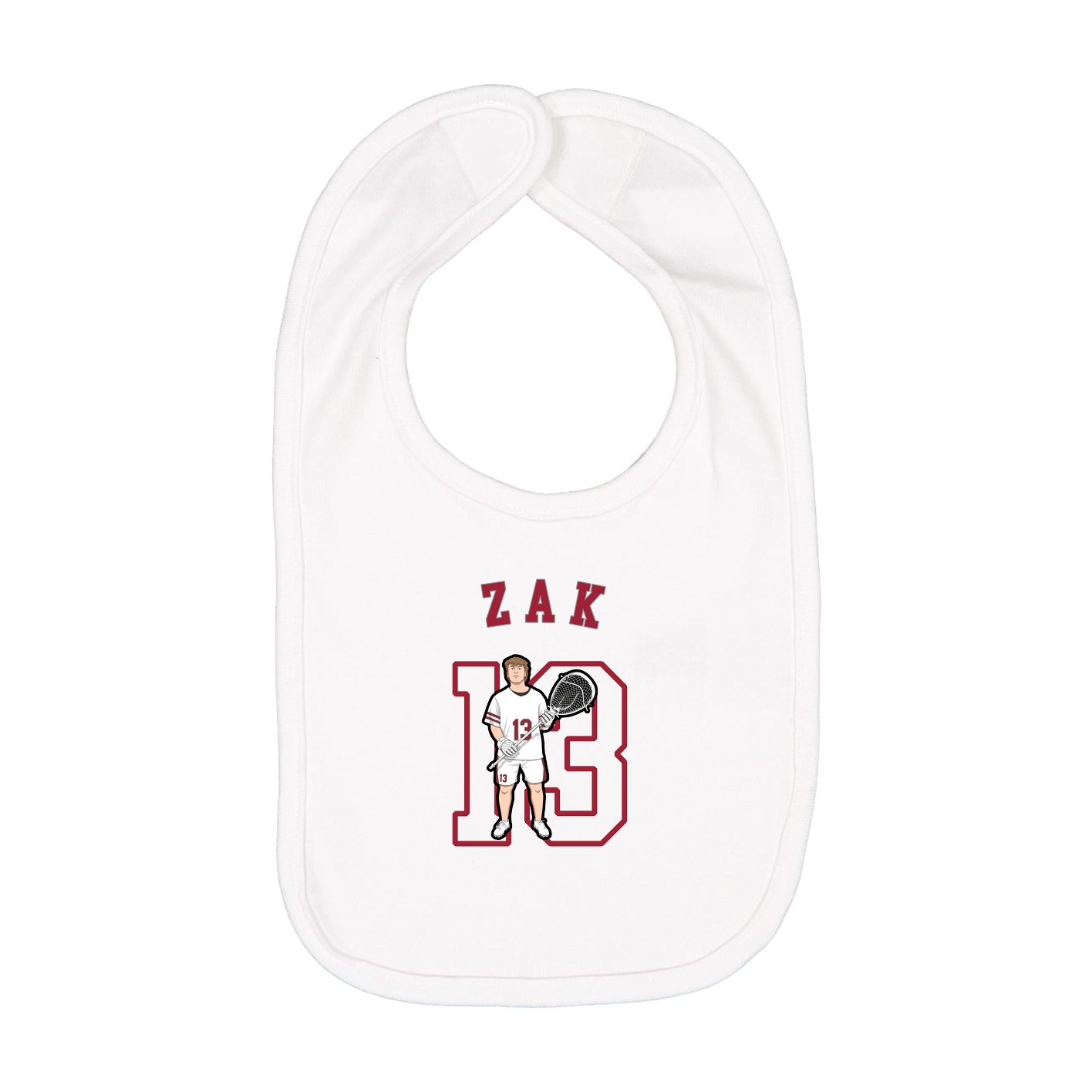 Infant Bib — Shirsey Arch in White