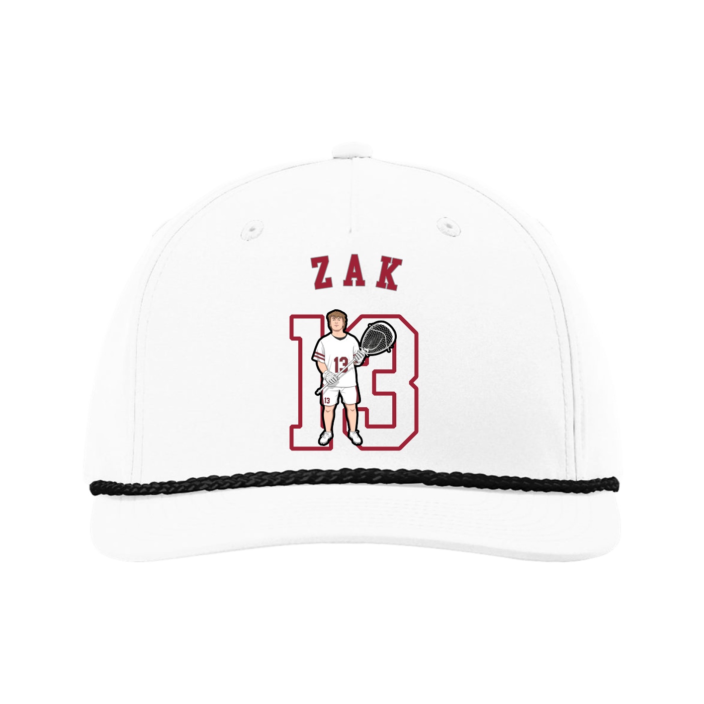 Five-Panel Classic Rope Cap — Shirsey Arch in White