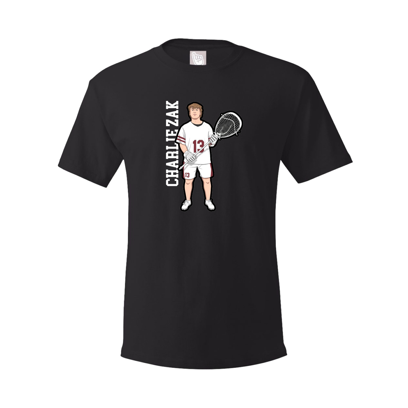 Youth Tee — Name Vertical in Black