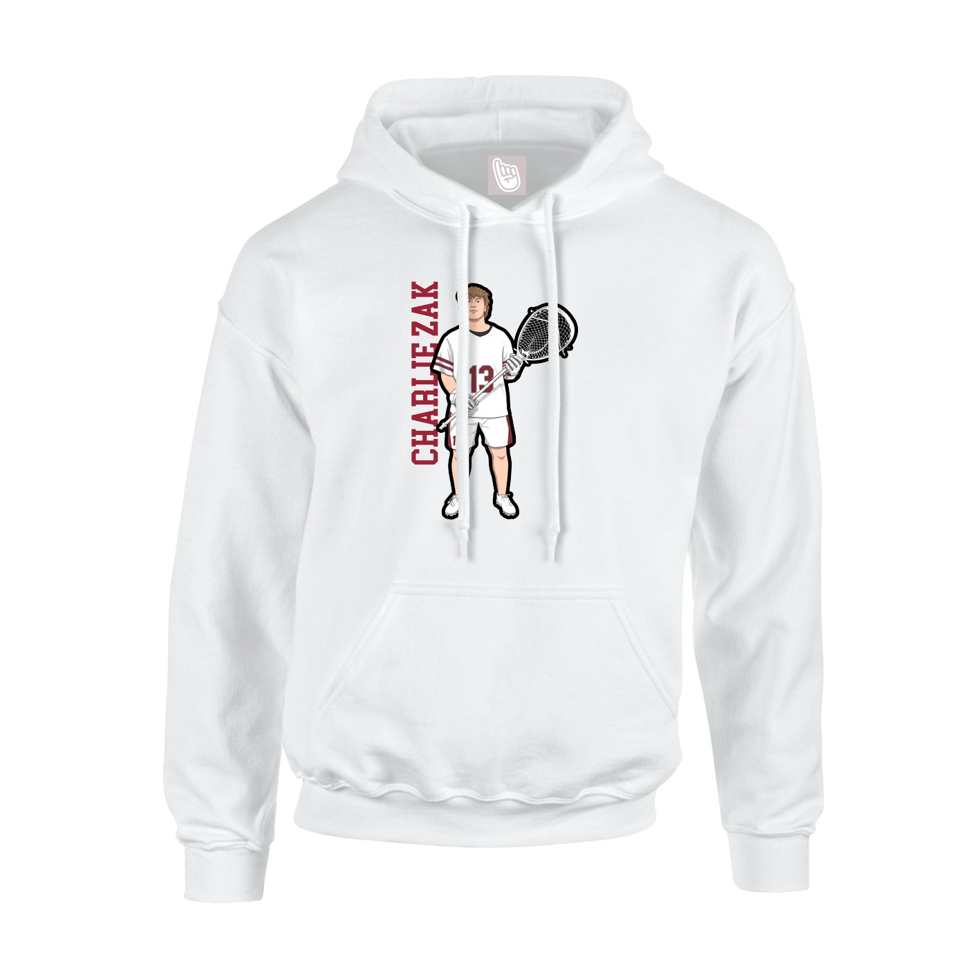 Hoodie — Name Vertical in White