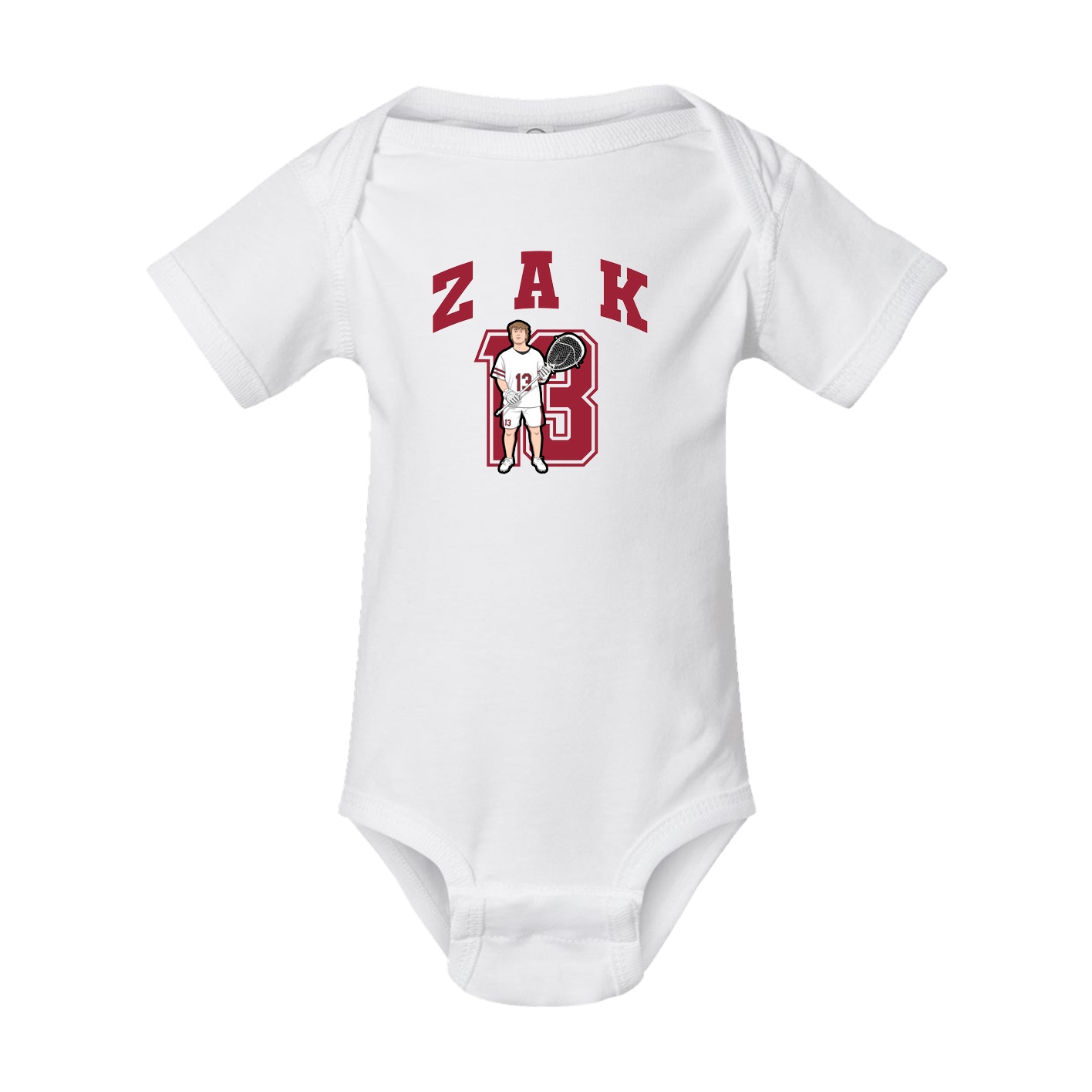 Baby Onesie — Number in White