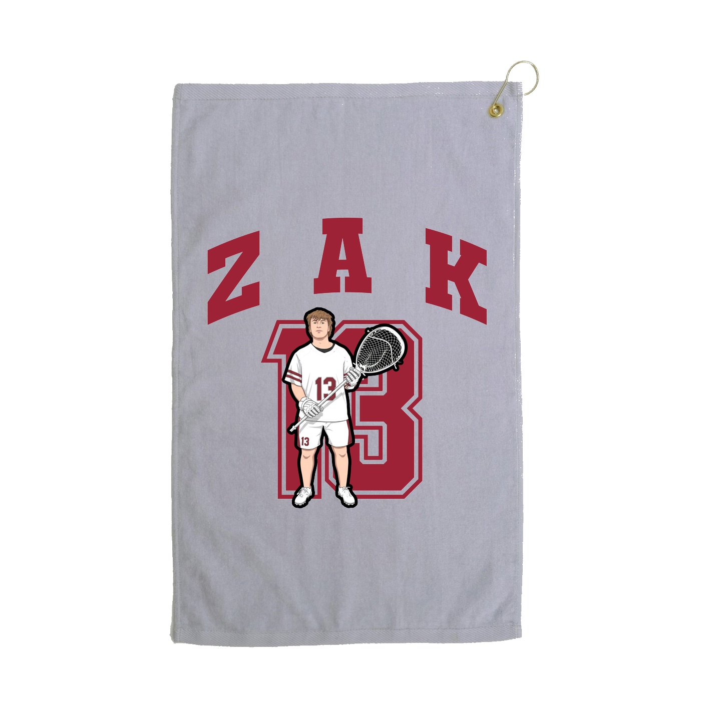 Golf Towel — Number in Grey