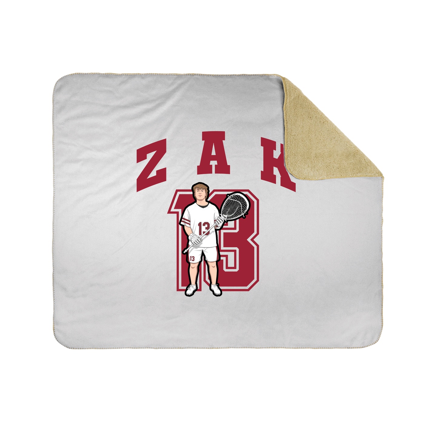 Throw Blanket — Number in White