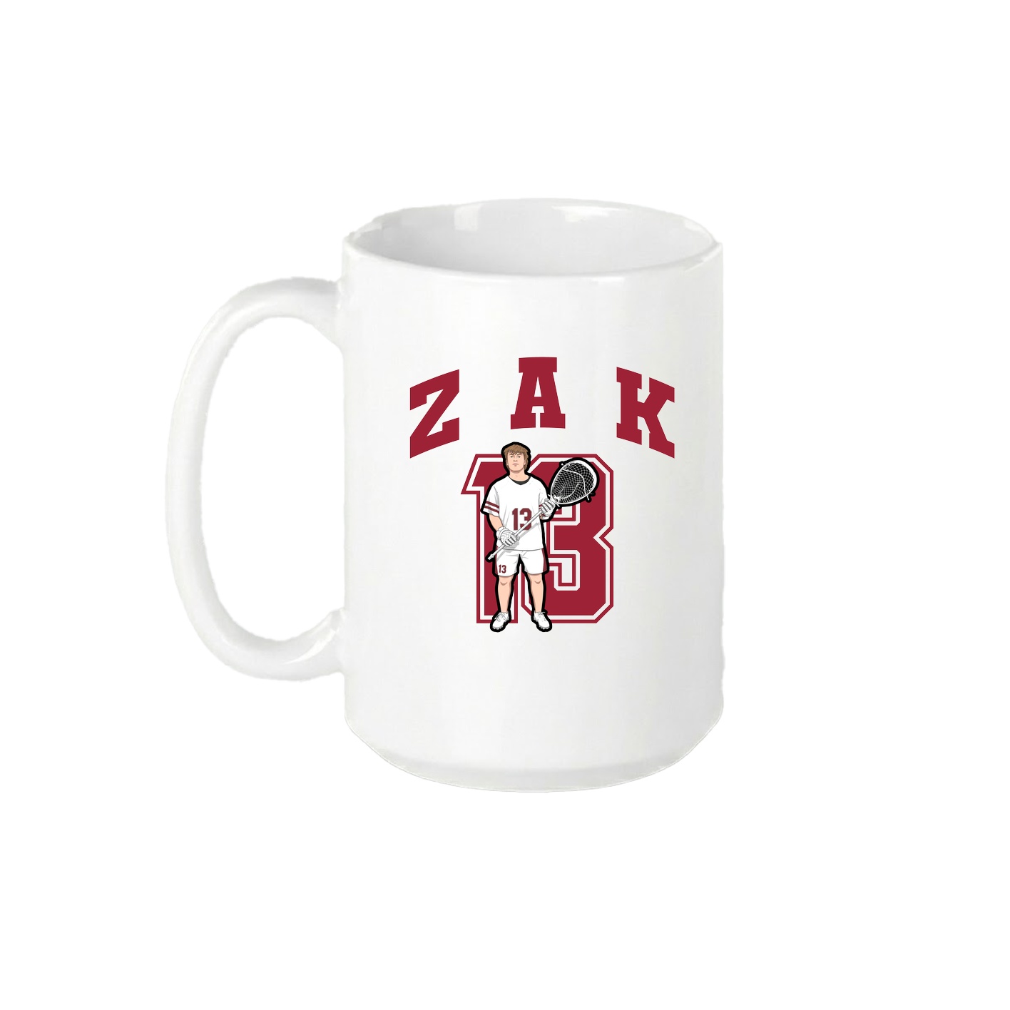 15oz Coffee Mug — Number in White