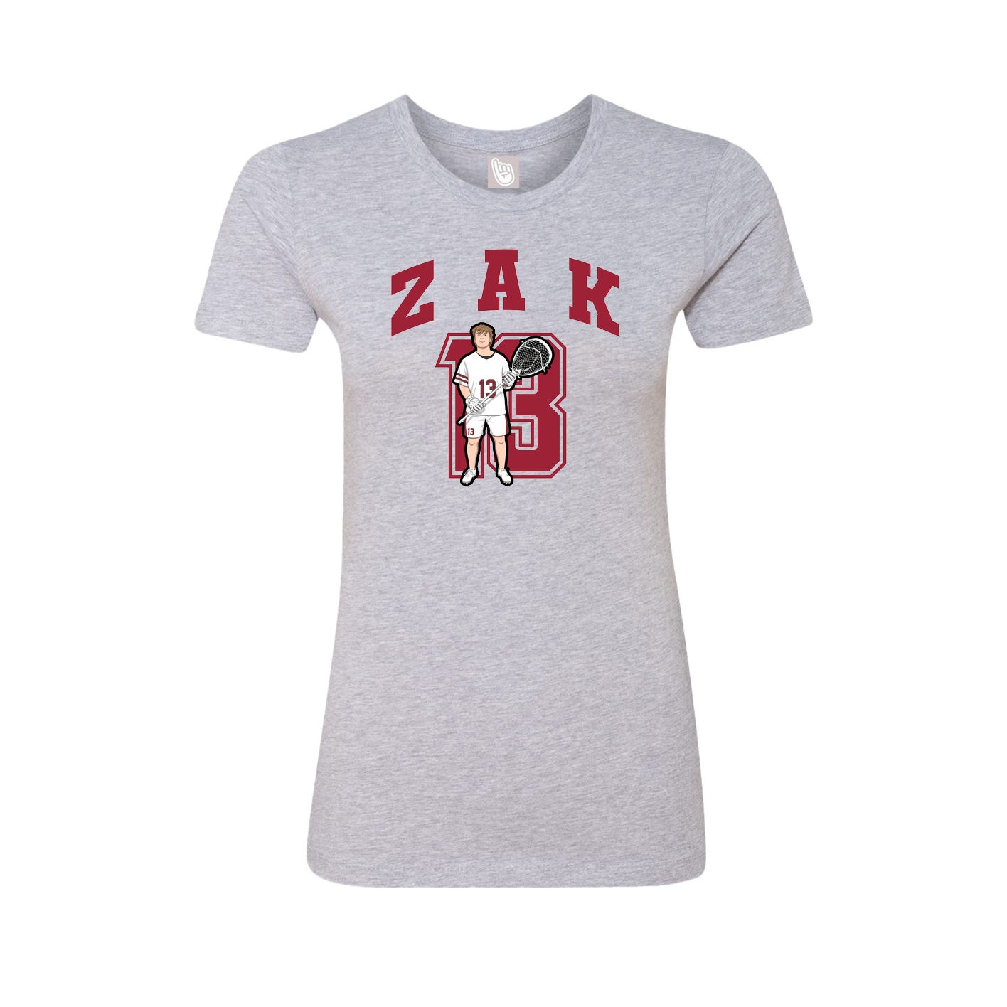 Fitted Women's Tee — Number in Grey