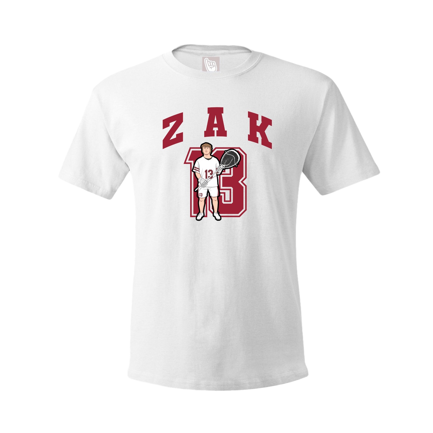 Youth Tee — Number in White