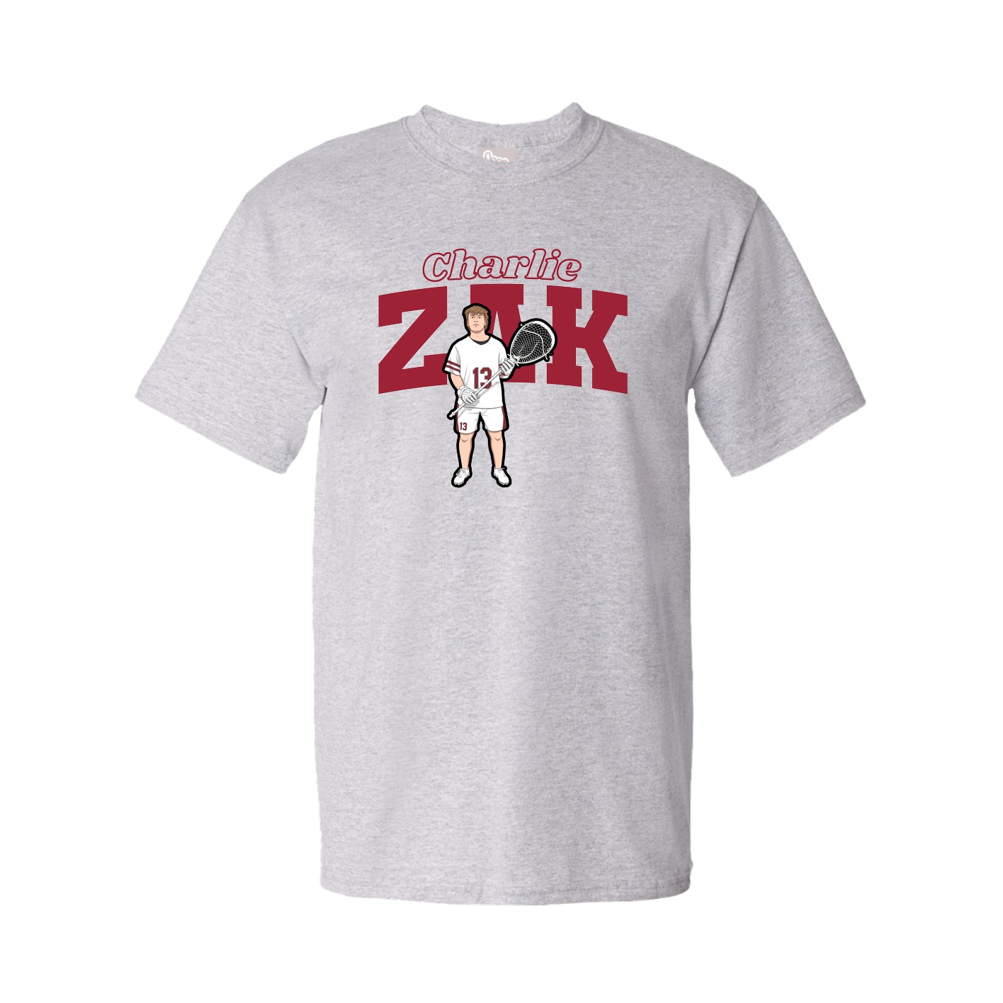 Youth Tee — Name Arch in Grey