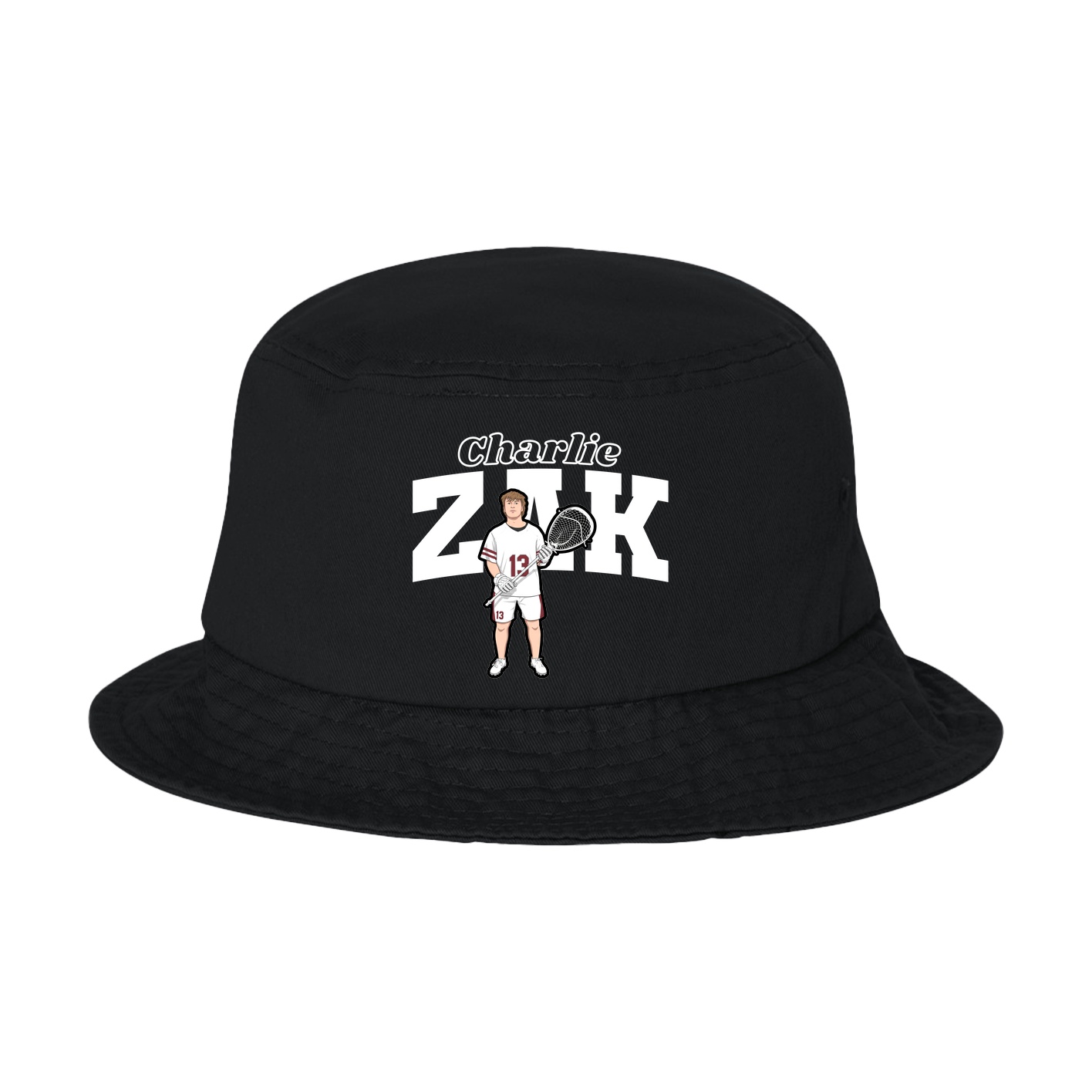 Bucket Cap — Name Arch in Black
