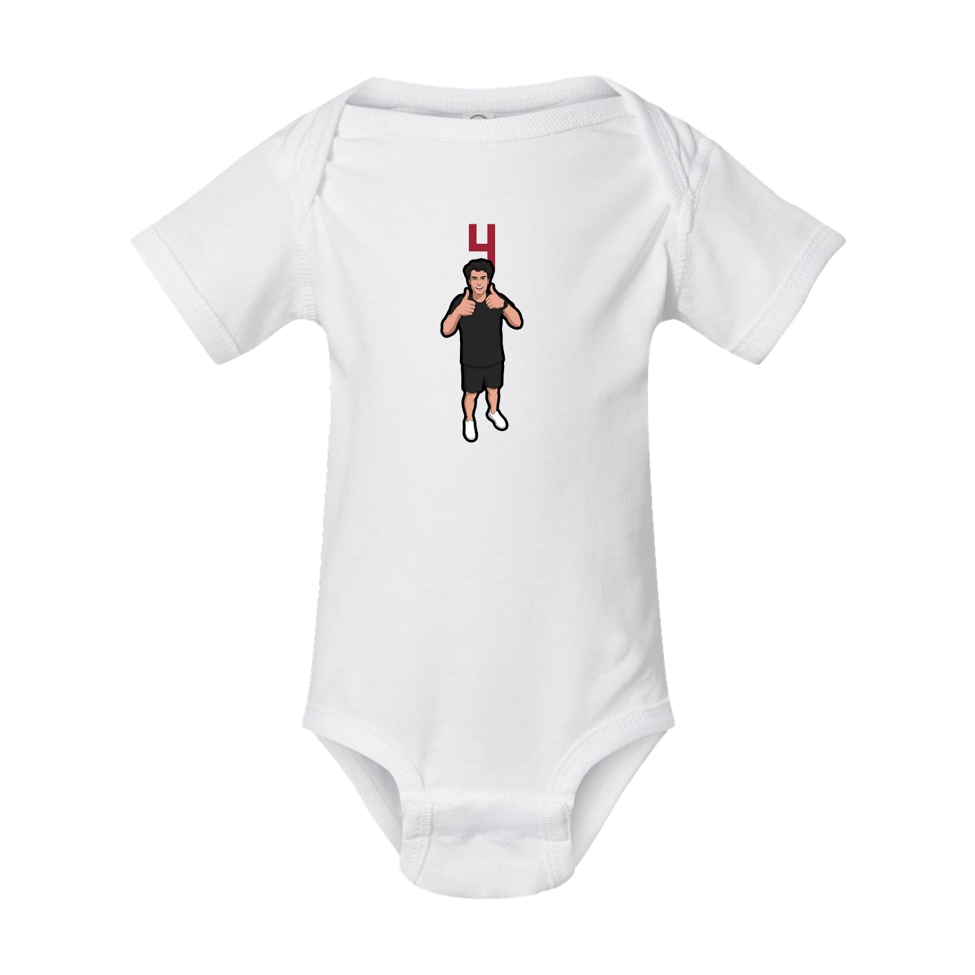 Baby Onesie — Number Top in White