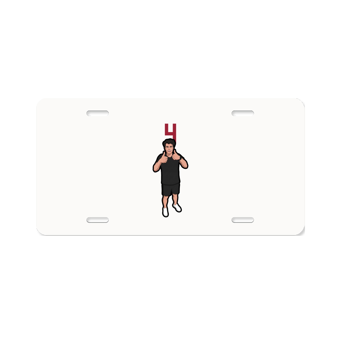 License Plate — Number Top in Classic