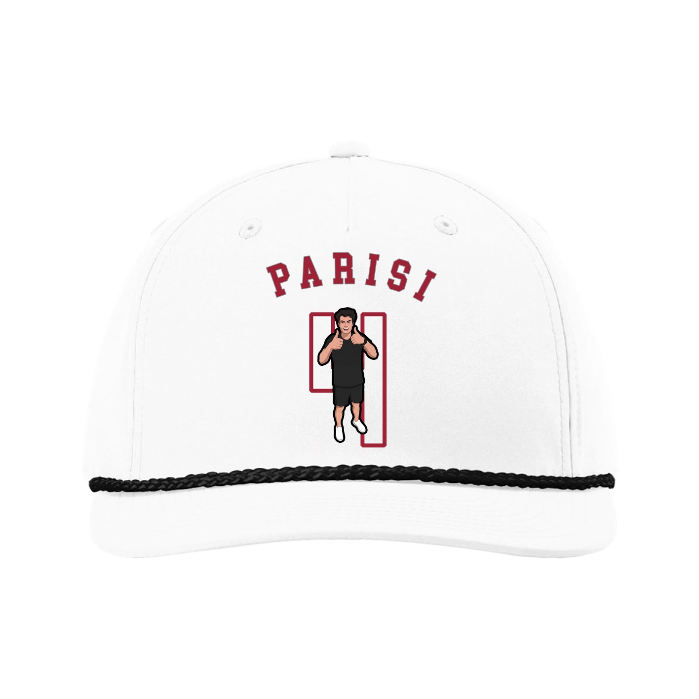 Five-Panel Classic Rope Cap — Shirsey Arch in White