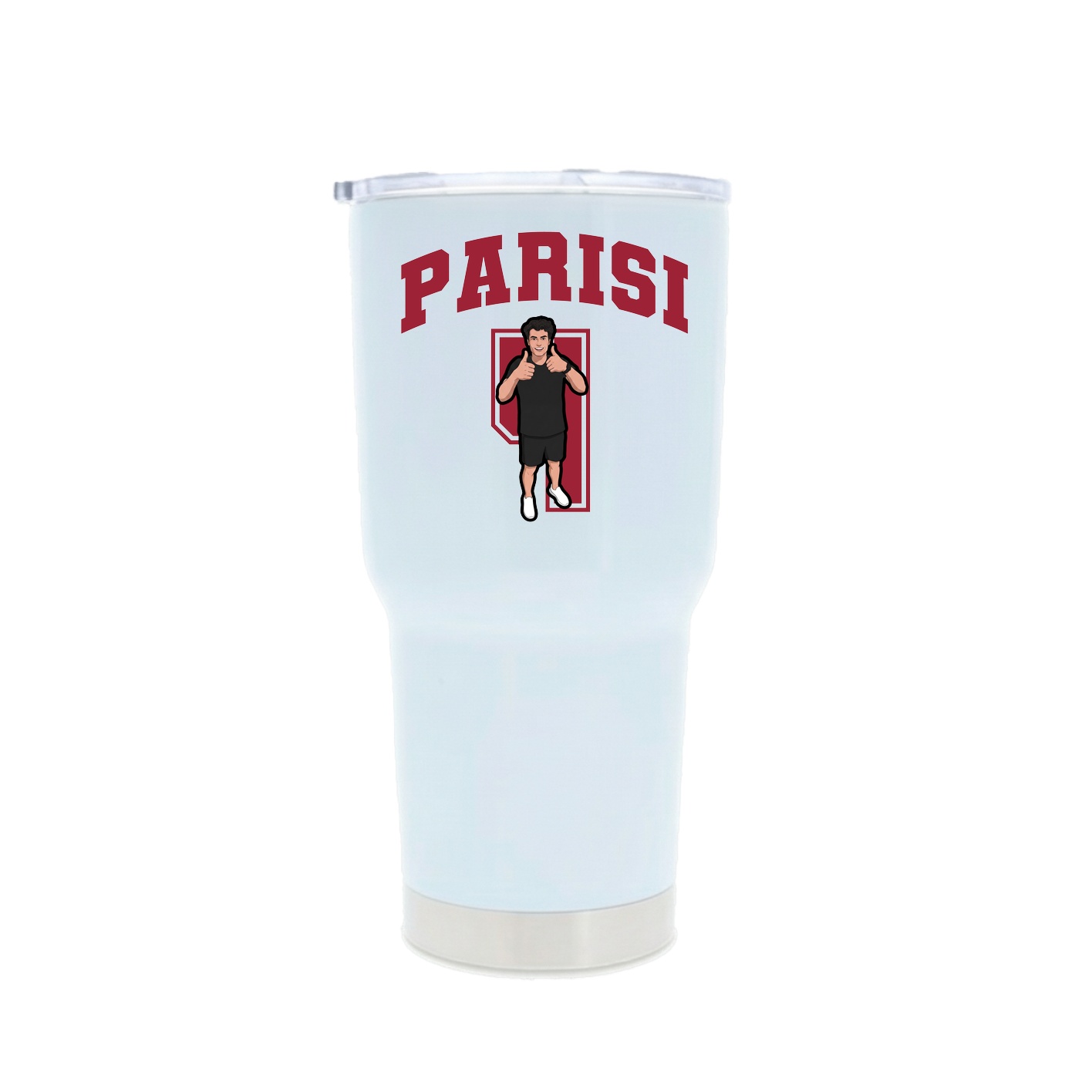 30oz Stainless Steel Tumbler — Number in White